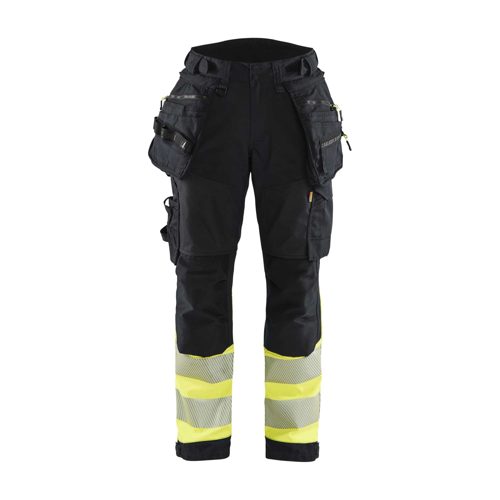 BLAKLADER 71142513 | Women's Hi Vis softshell trousers Hi Vis Reflective Work Trousers Women - Waterproof